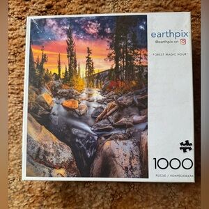 earthpix "Forest Magic Hour" 1000-Piece Puzzle - Scenic Sunset River